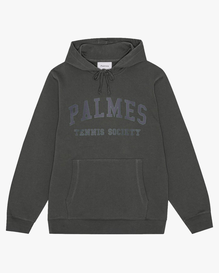 Palmes Mats Hooded Sweatshirt Charcoal