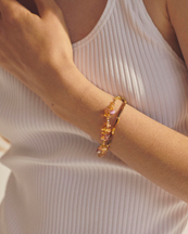 Anni Lu Crystal Butterfly Bracelet Gold