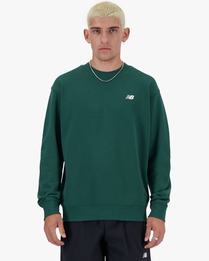 New Balance French Terry Small Logo Crew Nightwatch Green