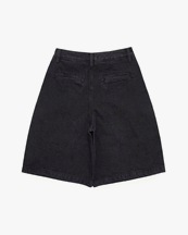 Amomento Cut-Out Pocket Denim Shorts Black