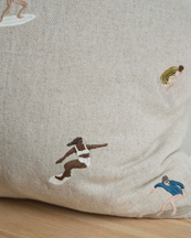 Fine Little Day Surfers Embroidered Cushion Cover