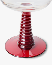 HK Living Swirl Wine Glass Red