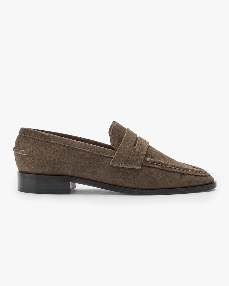 ATP Atelier Airola Loafers Khaki Brown Suede