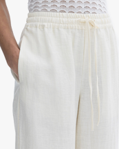 House of Dagmar Drawstring Trousers Vanilla White