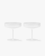 Ferm Living Ripple Champagne Saucer 2-Pack Frosted
