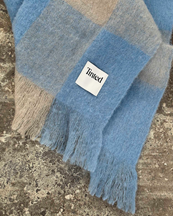 Tinted Ahlblom Wool Blanket Beige/Blue