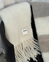 Tinted Jungberg Wool Blanket Off White