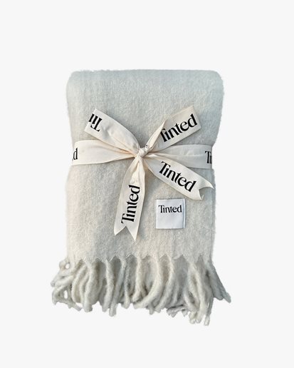 Tinted Jungberg Wool Blanket Off White