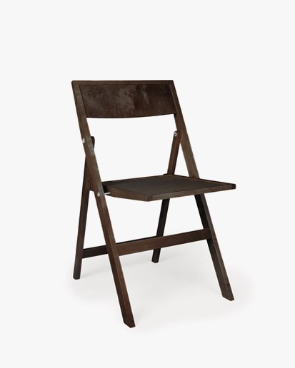 Frama Folding Flat Chair Dark Brown Birch