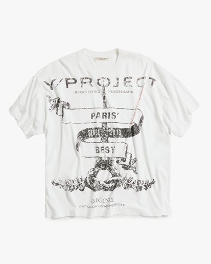 Y/Project Paris Best Pinched T-Shirt Evergreen Optic White