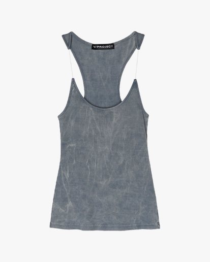 Y/Project Invisible Strap Tank Top Blue Washed
