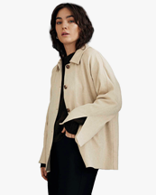 A Part of the art Lyric Short Trench Coat Oat