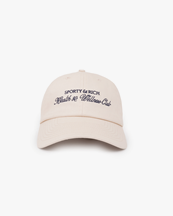 Sporty & Rich H&W Club Embroidered Hat Cream