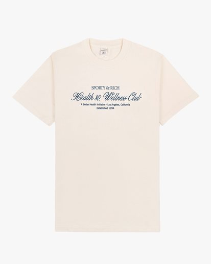 Sporty & Rich H&W Club T-Shirt Cream