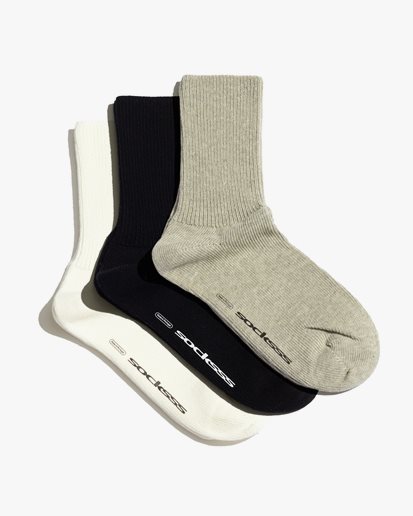 SOCKSSS Lagom Socks 3-Pack Grey/Black/White