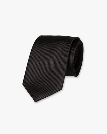 Solid Silk Tie Black