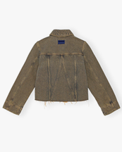 Ganni Overdyed Heavy Denim Jacket Shitake