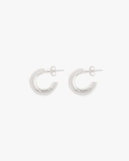 Ragbag Reflection Small Hoops Silver