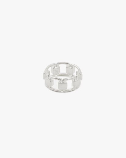 Ragbag Reflection Link Ring Silver