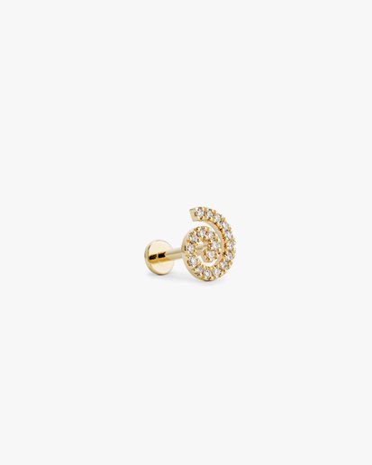 ENNUI Atelier Swirl Labret Yellow Gold