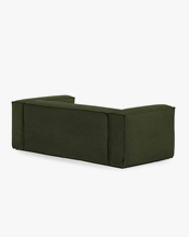 Blok 2-Seater Right Lounge Sofa Corduroy Green