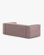 Blok 2-Seater Right Lounge Sofa Corduroy Light Pink