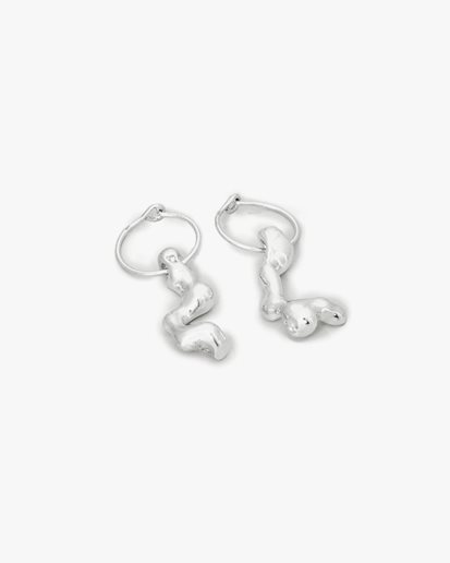 Magma Current Earrings Silver