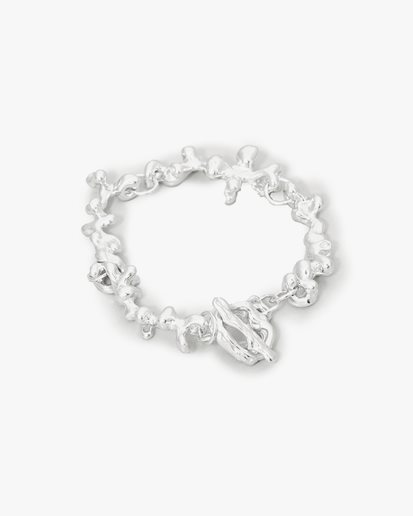 Magma Twisted Current Bracelet Silver