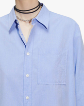 HOPE Elma Edit Shirt Mid Blue Micro Stripe