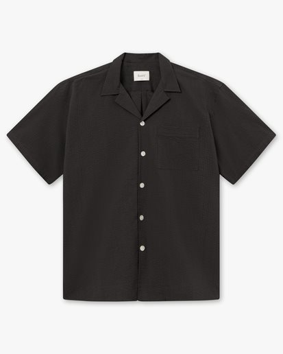 Forét Hush Short Sleeve Shirt Washed Black