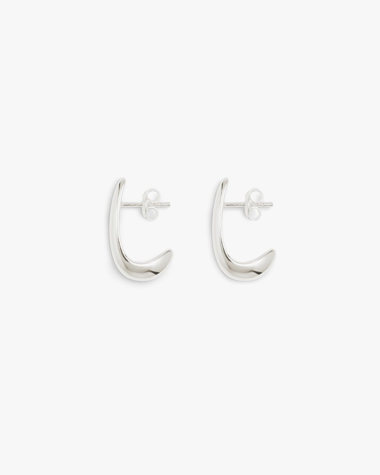 Ragbag Dualism Sculptural Earrings Silver