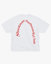 Stockholm Surfboard Club Regular Back Logo T-Shirt White/Red