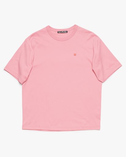 Acne Studios Face Relaxed Crew Neck T-Shirt Tango Pink