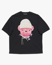 Acne Studios Face Teddy Crew Neck T-Shirt Black