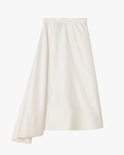 House of Dagmar Asymmetrical Skirt Ivory White