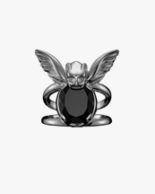 Maria Nilsdotter Gargoyle Ring Black Spinel Silver