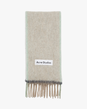 Acne Studios Wool Mohair Scarf Beige/Grey