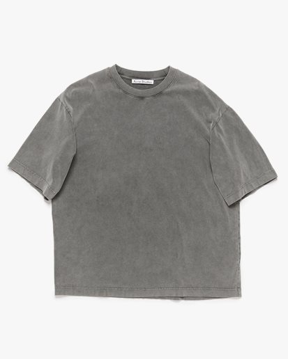 Acne Studios Back Patch Crew Neck T-Shirt Faded Black