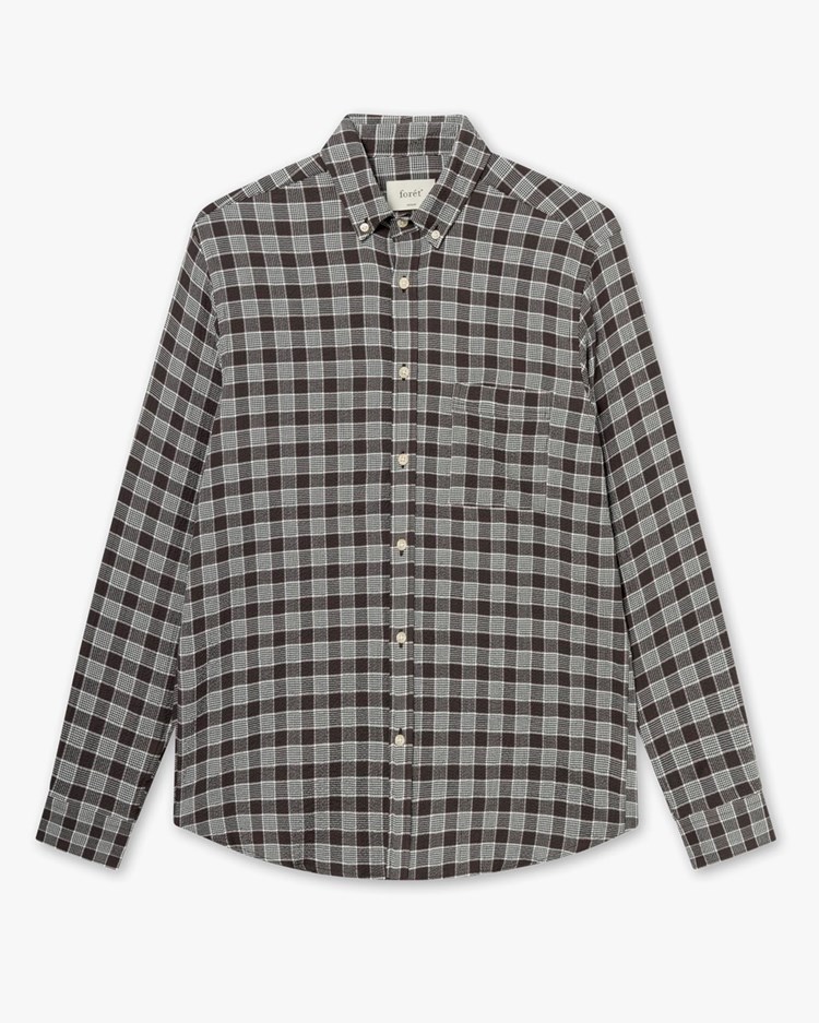 Forét Hornet Seersucker Shirt Brown Check