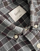 Forét Hornet Seersucker Shirt Brown Check