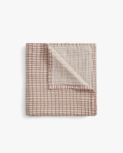 Garbo & Friends Muslin Swaddle Blanket Checks Rust