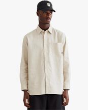 Woodbird Yuzo Linen Shirt Sand