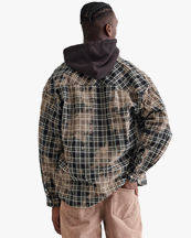 Woodbird Jong Check Shirt Brown