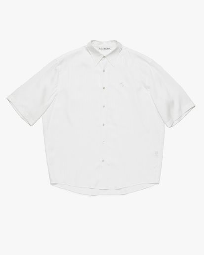 Acne Studios Striped Button-Up Short Sleeve Shirt