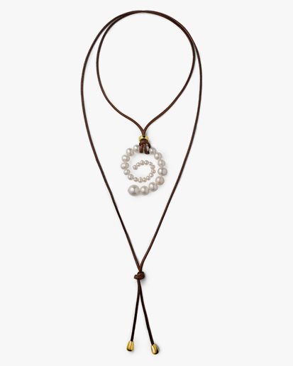 Éliou Arla Wrap Necklace White