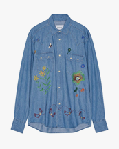 Palmes Floral Western Shirt Denim