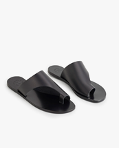 ATP Atelier Rosa Cutout Sandals Black Vaccetta