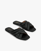 ATP Atelier Cotti Flat Sandals Black Nappa