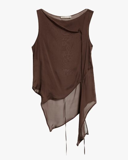 Paloma Wool Sato Silk Top Brown