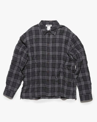 HOPE Square Shirt Tumbled Black Check